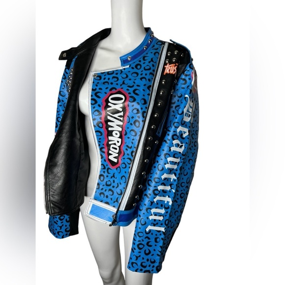 For Her NYC Women’s Studded Bling Moto Jacket - Picture 5 of 16